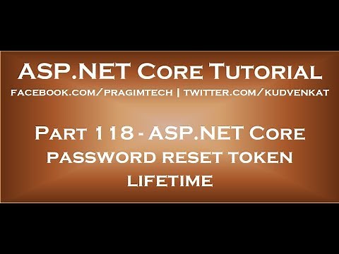 ASP NET Core password reset token lifetime