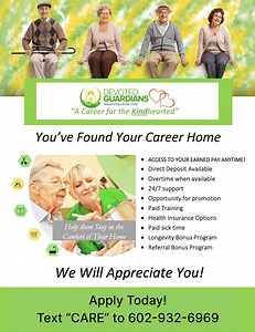 Phoenix, AZ Home Care Agency & Caregiver Jobs - Devoted Guardians