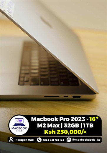 🚀 THE BEAST IS HERE! 🔥 2023 MacBook Pro 16” M2 Max 💻 ⚡️ 12-Core CPU | 38-Core GPU 💾 32GB RAM | 1TB SSD 💰 Ksh 250,000 ONLY! Serious power. Zero compromise. 🔥 📩 DM to grab it! #MacBookDealz #MacBookPro #M2Max #MacBookPro16 #creatorsearchinsights