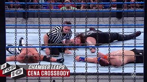 Even in the Elimination Chamber Match, what goes UP... must come crashing DOWN! | WWE