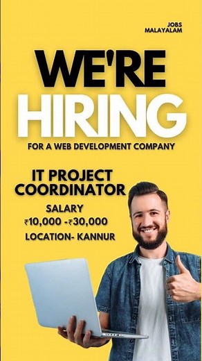 Hiring IT Project Coordinator | Web Development Company | Kannur | Fresher Can Apply