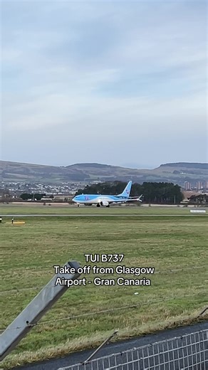 TUI b737 take off from Glasgow - Gran Canaria | #aviation #glasgowairport #plane #tui #b737