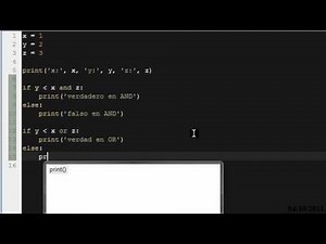 Python 3 - Capitulo 08 - Uso de: if, elif, else, and, or. Tutorial en Español