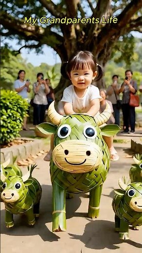 Grandparents Built a Realistic Bamboo Cow 🐄🎋 | Unbelievable Craft
