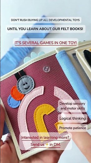 First Quiet Book for Baby Under 1 | Montessori Felt Toy for Sensory Play | Kinderkrama