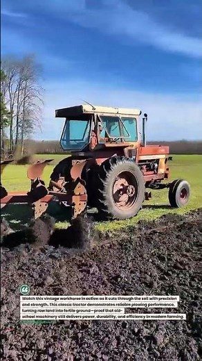 Classic Field Power: Vintage Tractor Plowing Action #Farming #Tractor #Agriculture