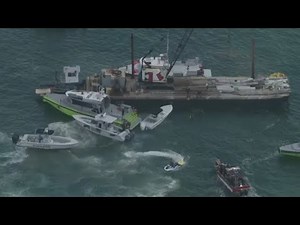 Two children dead, 2 in critical condition after barge collides with small boat off Miami Beach