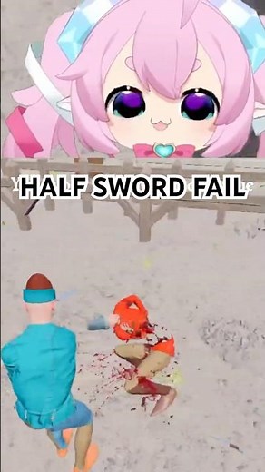 Chibi is HORRIBLE at HalfSword... #shorts #chibidoki #vtuber