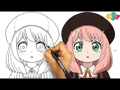 spy x family رسم انمي سهل جدا كيوت للمبتدئين || تعلم رسم الانمي | كيف ترسم آنيا من انمي