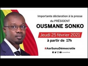 Suivez en direct la déclaration de Ousmane Sonko