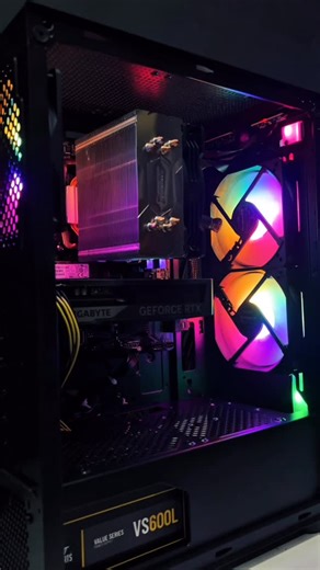 Kunyo Gears Pvt Ltd Official on Instagram: "AMD Ryzen 5 5600X Processor Gigabyte B550m K motherboard Huntkey Frozen 400 SE RGB Air Cooler Huntkey Gs450S PC Casing with 3 RGB Fans Antesports Vs 600 watt Power Supply Gigabyte Geforce RTX 5060 8GB Graphies Card OC Edition Aorus 16 GB (8X2) DDR4 3200 mhz RGB RAM Micron 512 GB Gen 4 NUME SSD"