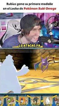 Rubius gana su primera medalla en el Locke de Pokémon Rubí Omega #rubius #pokemon #reaccion