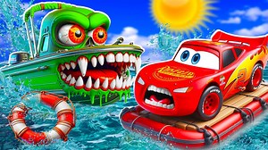 8K views · 100 reactions | Big & Small : McQueen and Mater vs boat ZOMBIE & Chick Hicks EVIL Trailer cars in BeamNG.drive | Beamng Game | Facebook