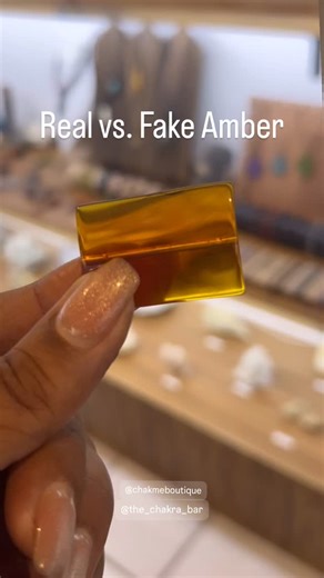 REAL vs. FAKE AMBER… let’s be clear. Not everything labeled “amber” actually is. And energetically? There’s a huge difference. UV light test: When exposed to UV (black light), real amber often fluoresces a soft blue, green, or yellow glow, while fake amber usually shows little reaction or an artificial, overly bright color. Real amber is fossilized tree resin, millions of years old. It carries ancient earth wisdom and a natural bio-electric warmth. Fake amber is usually plastic, glass, or synthe