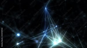 Cybernetic artificial intelligence in three-dimensional logic space on quantum computing communication of abstract Plexus elements array. 3D animation concept loop for science, technology and software Stock Video