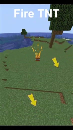 Minecraft Fire TNT Mod 😱 Explosion Test #minecraft #shorts