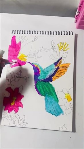 Humming Bird Acrylic Panting | kids art | painting | Drawing | Art #art #acrylicpainting #painting
