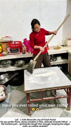 Hand‑Rolled Noodles – From Dough to Dinner with Just a Rolling Pin! 🍜👩‍🍳