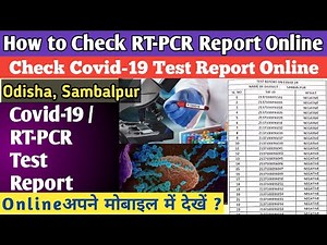 How to check rt pcr report online | check Covid 19 test report Odisha,Sambalpur🔥rt pcr report onlin