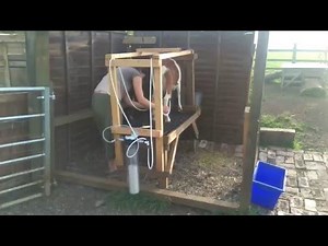 Our home made manual hand milking goat machine pump