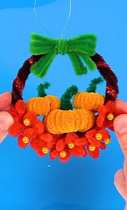 235K views · 4.8K reactions | DIY mini Fall Wreath ~ pipe cleaner pumpkin | DIY by Pipe-Cleaner-Crafts B | Facebook