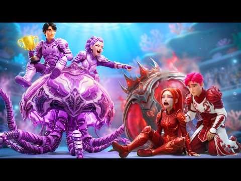 Violet Family VS Ruby Family: RUMI Gets The Magic Jellyfish Racing Championship - KPOP Demon Hunters