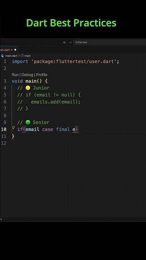 👨‍💻 Junior vs. Senior Dev Dart Best Practices | #dart #flutter #cleancode #codingquestions #devlife