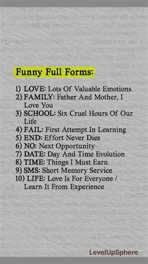Funny full forms