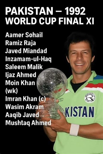 1992 WC Final winning Team |Best Playing 11 of Pakistan