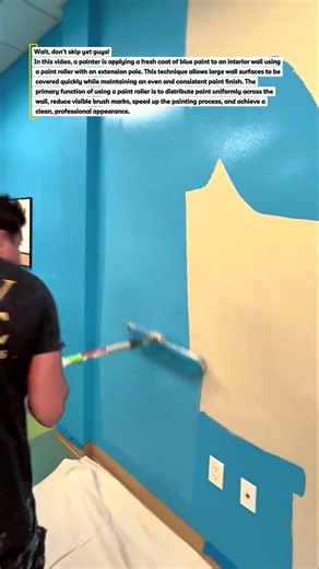 Fast Wall Painting Technique with a Roller | Smooth, Even & Professional Finish.
