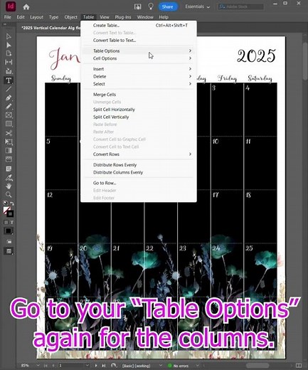 Change Row/Column design EASILY on Adobe InDesign #adobe #indesign #tutorial