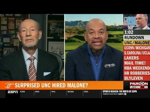 Pardon The Interruption | Wilbon reacts to UNC hired Malone - UConn upset Michigan - Steph's return?