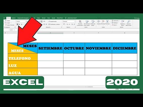 como dividir una celda con una linea diagonal para tablas de doble entrada en excel