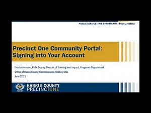 Community Portal: Sign In To Your Existing Account