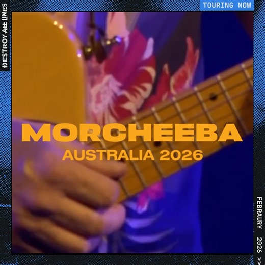 ☁️ It's tour eve, and Morcheeba across the country are revelling in the fact that the UK trip-hop legends Morcheeba are on Australian shores for 5 shows across the land down under over the next week! ⚠️ 𝐅𝐈𝐍𝐀𝐋 𝐓𝐈𝐗 is the shout for Sydney and Brisbane next week, while the first 3 shows of the tour are 𝐒𝐎𝐋𝐃 𝐎𝐔𝐓 | Destroy All Lines