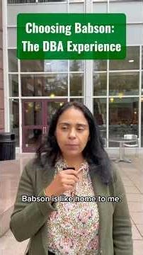 Why choose the Babson DBA? #businessschool #gradschool