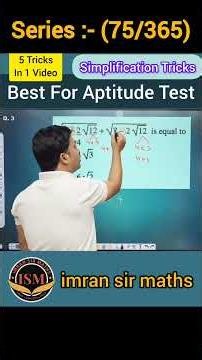 Simplification Tricks | Maths Tricks | imran sir maths #shorts