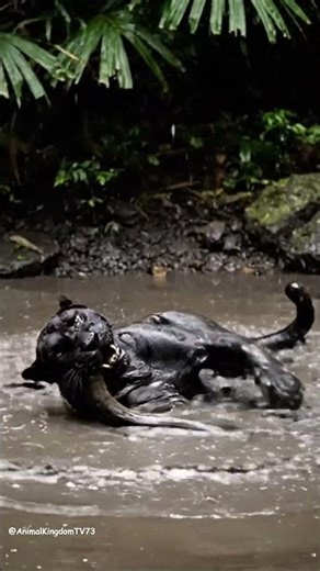 Captured on Camera Panther Attacks Electric Eel