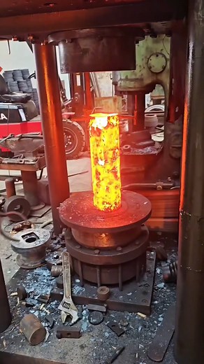 Red-Hot Steel Pressing Flat - Forging ASMR So Satisfying | Tomorox Box