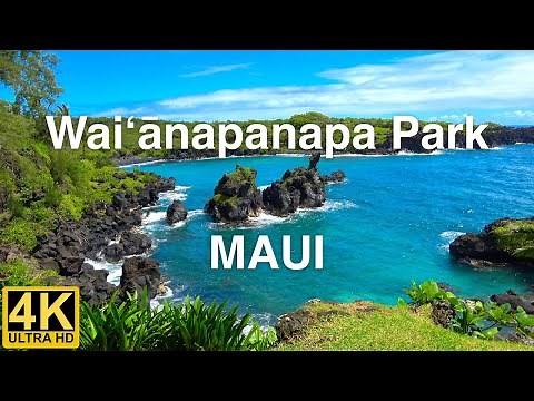 Waianapanapa State Park, Maui, Hawaii, the most beautiful and unique park in Maui (Black Sand Beach)