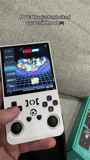 This retro handheld console has over 18,000 games built in 🤯 The R36 Max brings back all the classic games in one portable device. Perfect for retro gamers, kids, or anyone who loves old-school gaming. An easy gift idea for gamers that never gets boring. Available now on TikTok Shop 🎮 #RetroGaming #RetroHandheld #R36Max