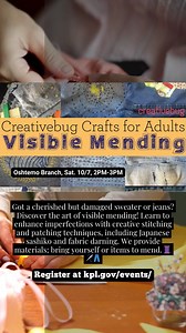 #crafting #creativebug #mendit #recycle | Kalamazoo Public Library | Facebook