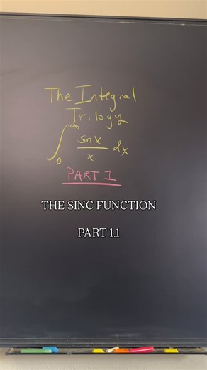 Miguel Santiago on Instagram: "Have you ever worked with the sinc function??? #mathematics #calculus #integrals #mathchallenge #mathstudent"