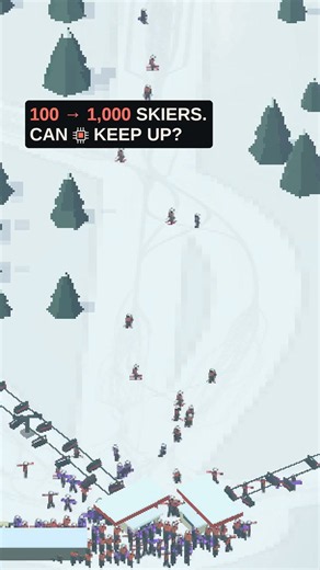100 to 1,000 Skiers: Making My Game Scale #GameDev #IndieGame