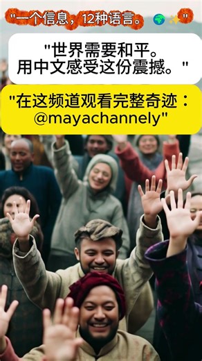 十二种语言的和平之歌：普通话部分 #PeaceSong #Mandarin #12Languages #PeaceSong #ShortsMandarin