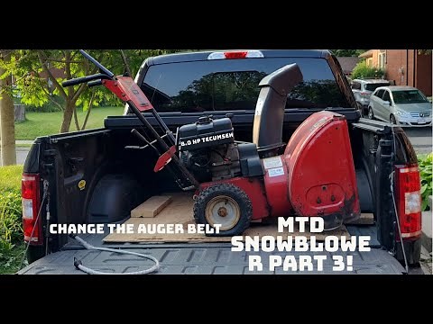 MTD Snowblower Part 3! How To Replace The Auger Belt