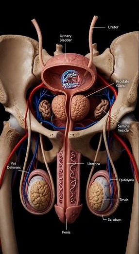Male Reproductive System Anatomy – Detailed Medical Illustration