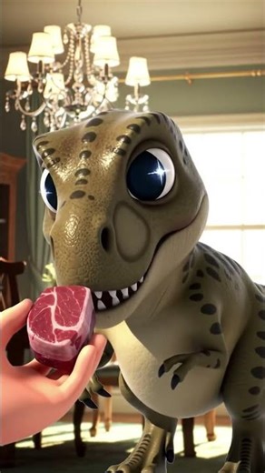 ADORABLE Baby T-Rex Gets Hand-Fed Raw Meat! 🦖🥩
