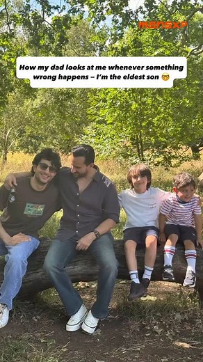 Humesha meri galti kaise aa jaati haii 🙃 . Original Photo Credits :- @iak . . . [men, MensXp, funny, trending, trend, bollywood, viral, funny reel, trending reel, Saif Ali Khan, Ibrahim Ali Khan, Kareena Kapoor, Pataudi Family, explore page, meme] | MensXP