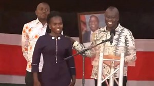 See what Rïgathi Gachagua did to Linet Toto at Kisumu during the National music festival | Channel 7 News
